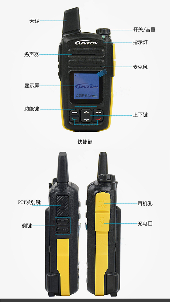 靈通LT-59天翼電信插卡對講機(jī)招按鍵功能