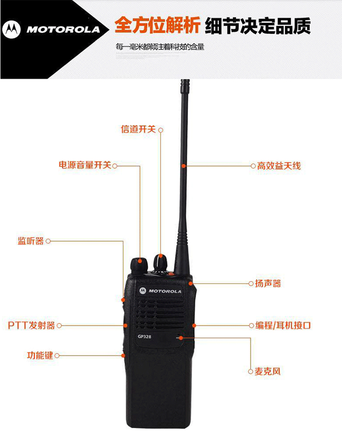 摩托羅拉GP328防爆對講機品質