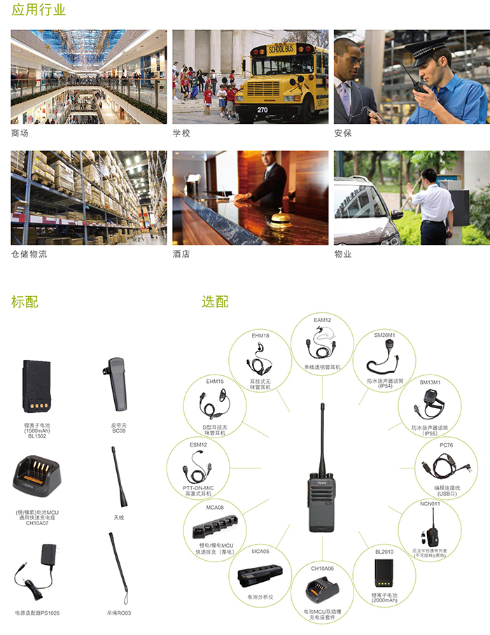 海能達(dá)TD510對(duì)講機(jī)應(yīng)用行業(yè)