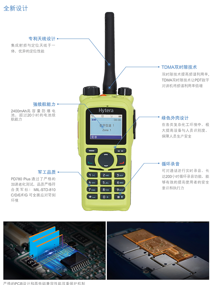 海能達(dá)PD780Plus防爆對講機全新設(shè)計