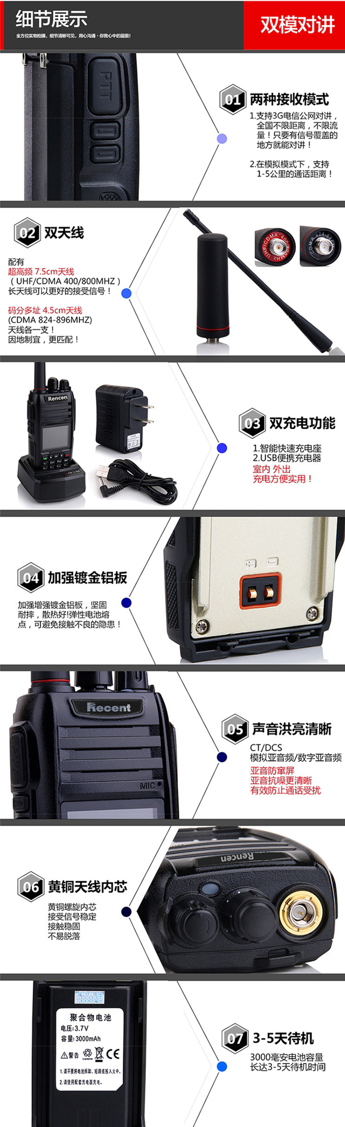 瑞森T680公網(wǎng)對講機細節(jié)展示