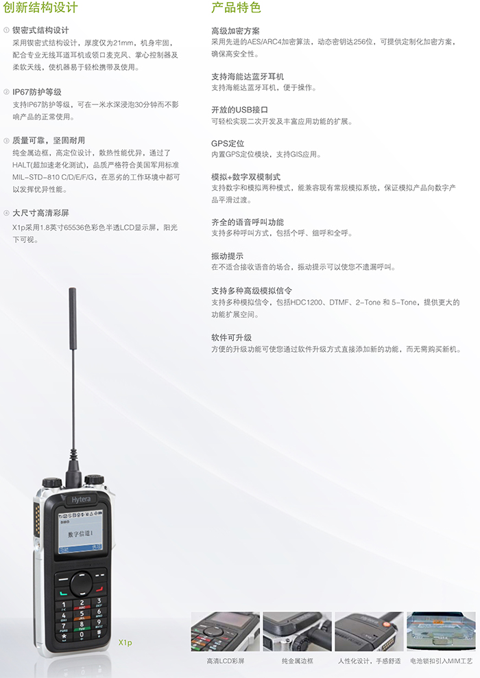 海能達(dá)X1p專業(yè)數(shù)字對講機(jī)設(shè)計