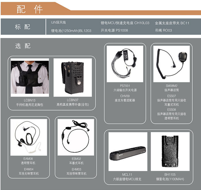 海能達(dá)TC-600專業(yè)無線對講機(jī)配件