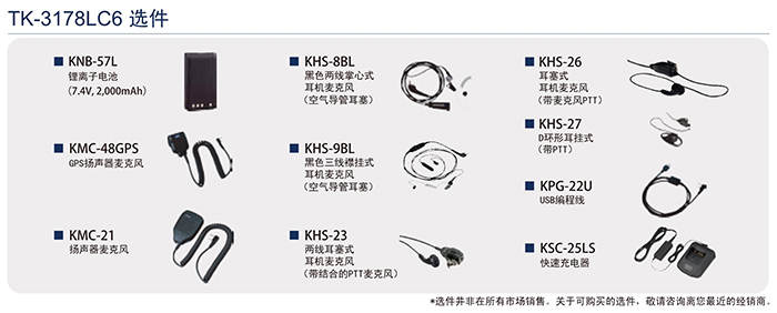 建伍TK-3178 LC6對(duì)講機(jī)選件