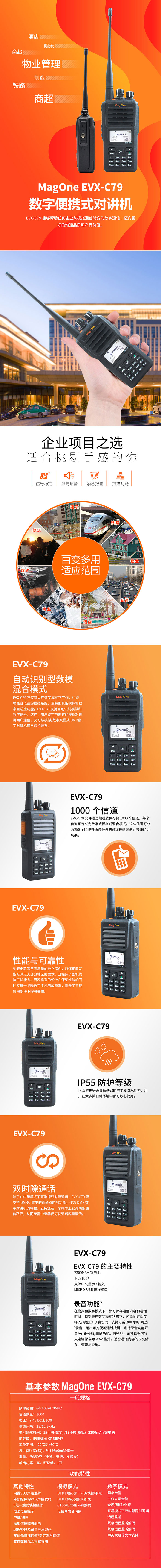 摩托羅拉EVX-C79數(shù)字對(duì)講機(jī)